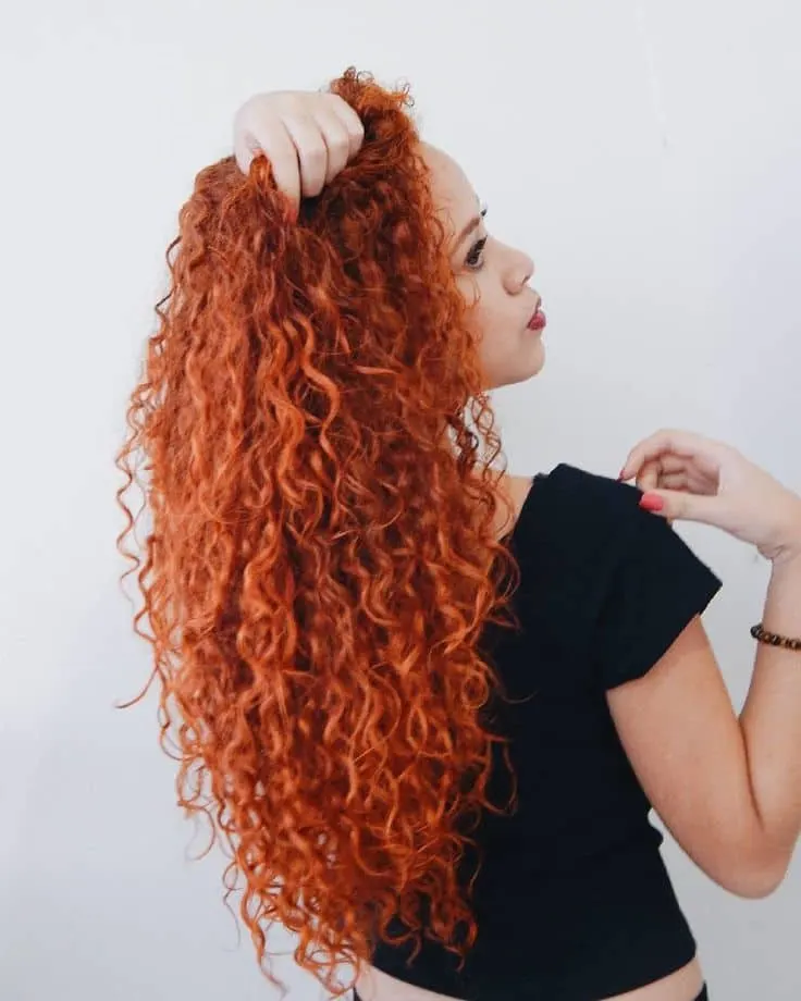 CURLY Orange Hair Color