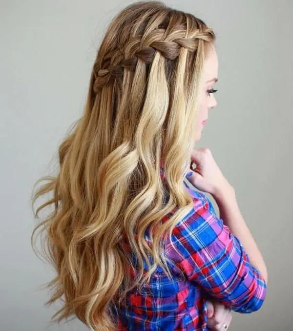 Waterfall Braids with Curls haircut