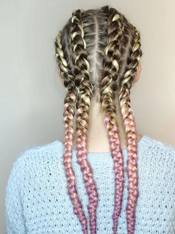 4 feed in braids