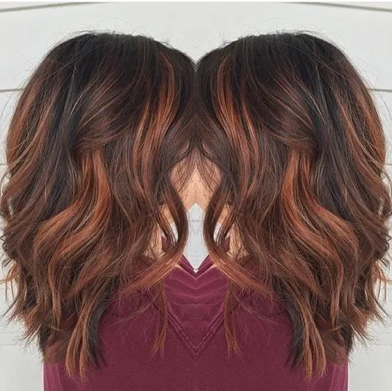 highlight long brown haircolor idea