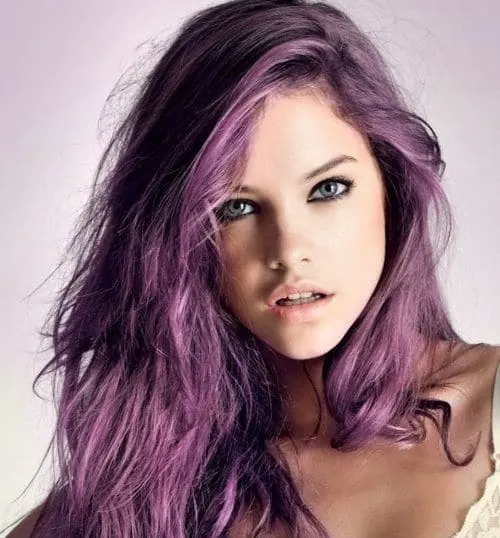 purple Hair Colors for Light Skin girl 