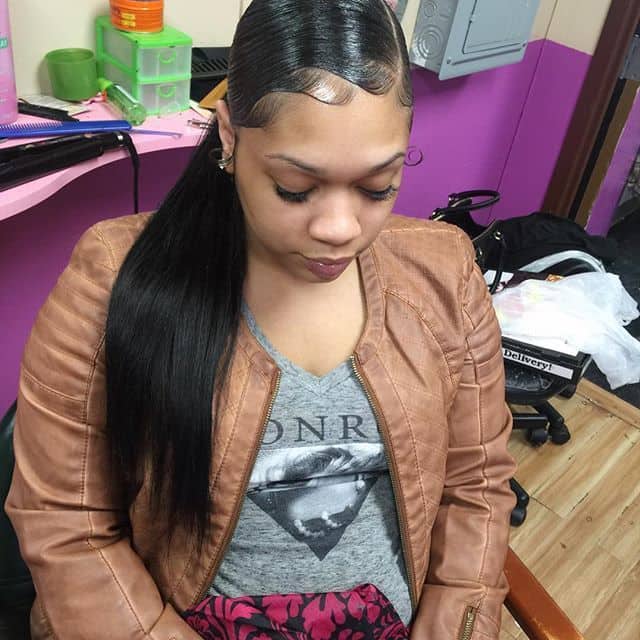 beautiful Weave Ponytail hairstyle 