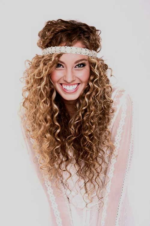 Boho Layered Curly Hairstyle for girl