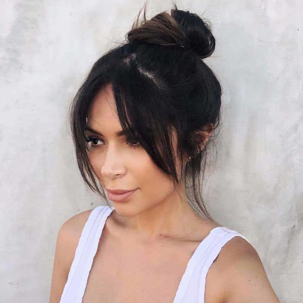 bangs Ponytail hairstyle for women