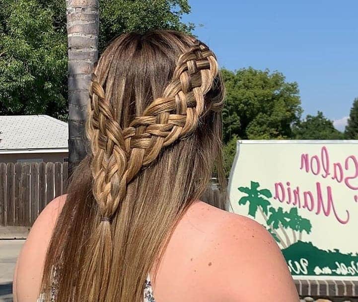 half up braids with 5 strands
