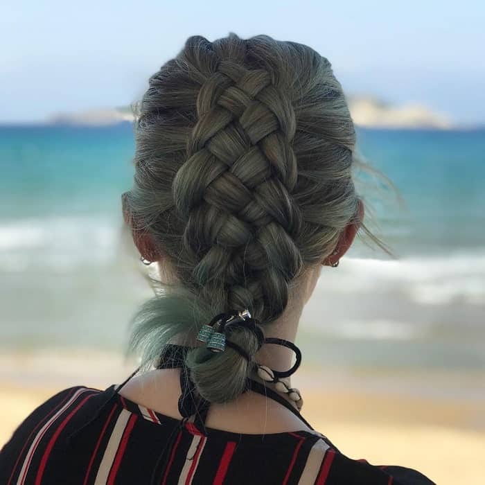 reverse french braid with 5 strands