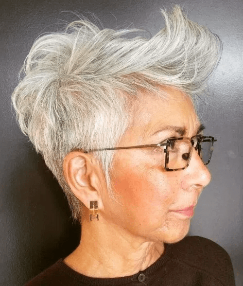 Short Hairstyles For Over 60 With Glasses