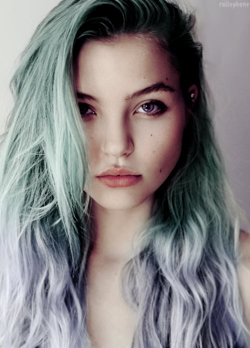Ombre Pastel Green Hair
