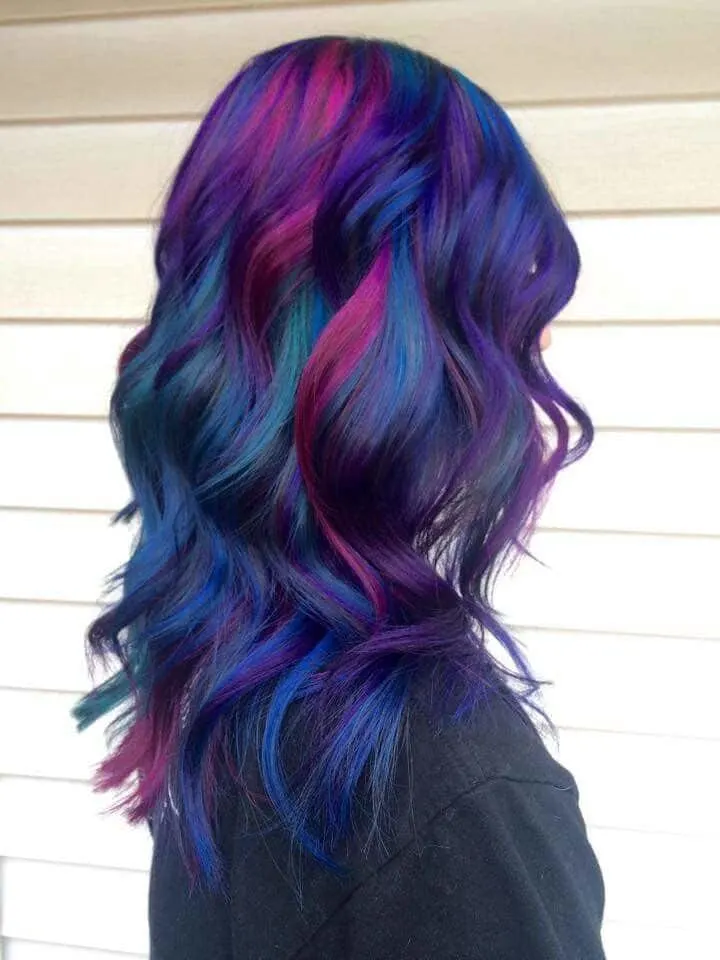 Lighter shade Multicolored Hairstyles for girl