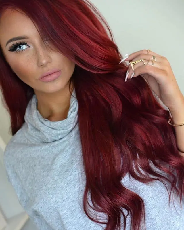 Crimson Hair Color Idea