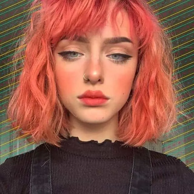 Pastel Red-Orange Hairstyle