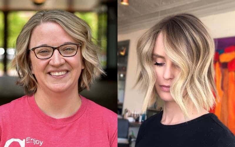 Wavy Bob with Side Part 