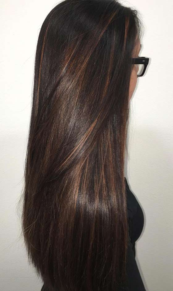 Mocha Hair Color With Highlights