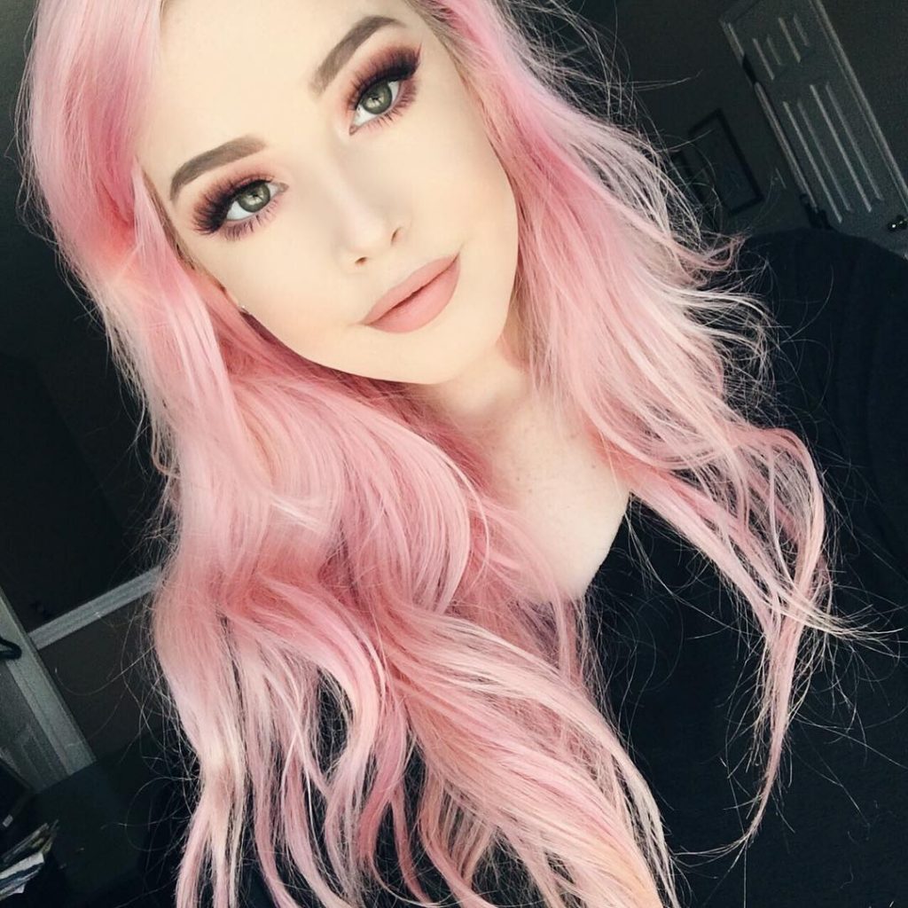 Pink Winter Hair Colors for girl