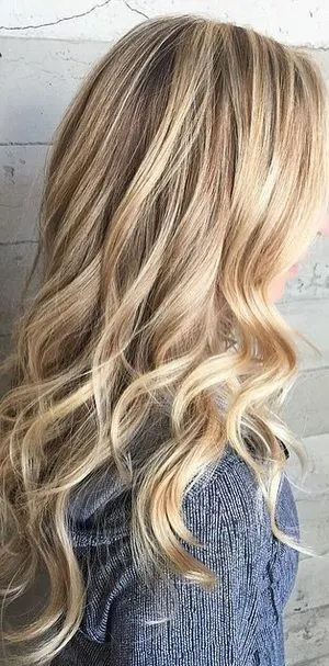 Reddish balayage blonde