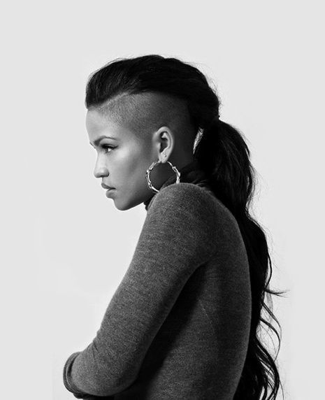 shaved Mohawk Ponytail hairstyle 