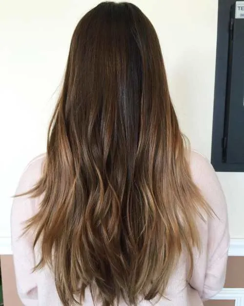 Golden Brunette Balayage hairstyle for girl