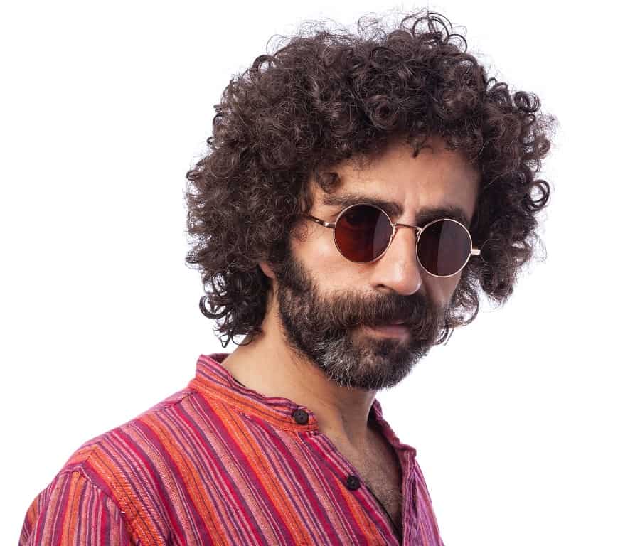 70s curly hairstyle for men