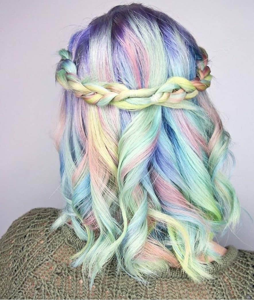 Mermaid Rainbow Hair Color for girl