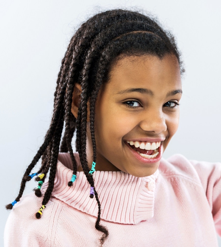8 year old black girl with cornrow braids