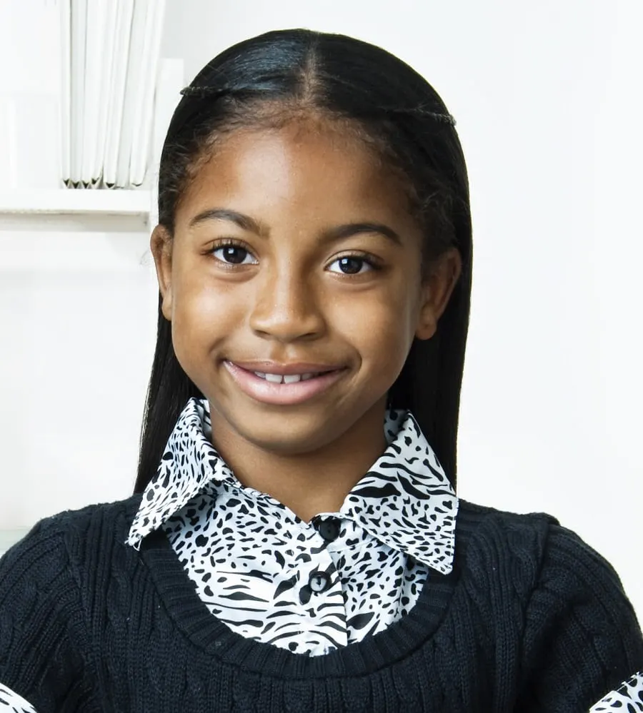 8 year old black girl with straight hair