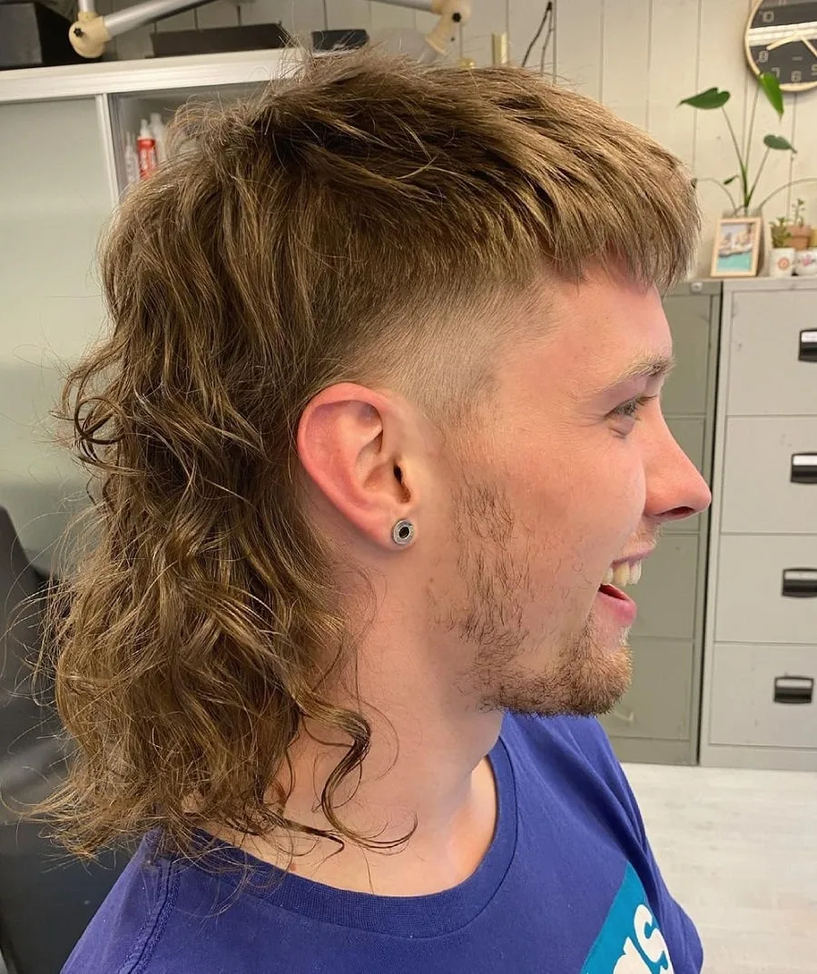 80s mullet with a cut