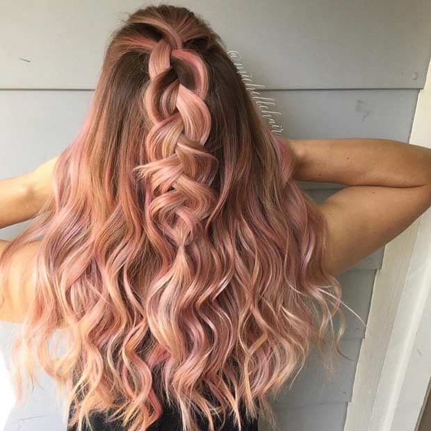 Ombre Rose Gold Balayage Hairstyle your favorite