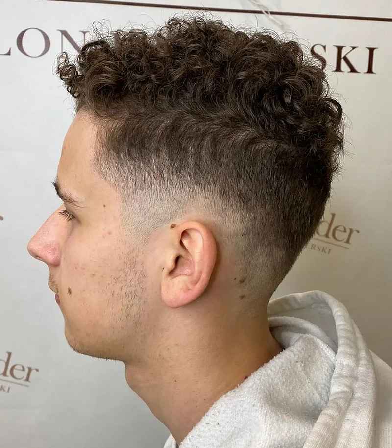 90s Curly Fade for Men