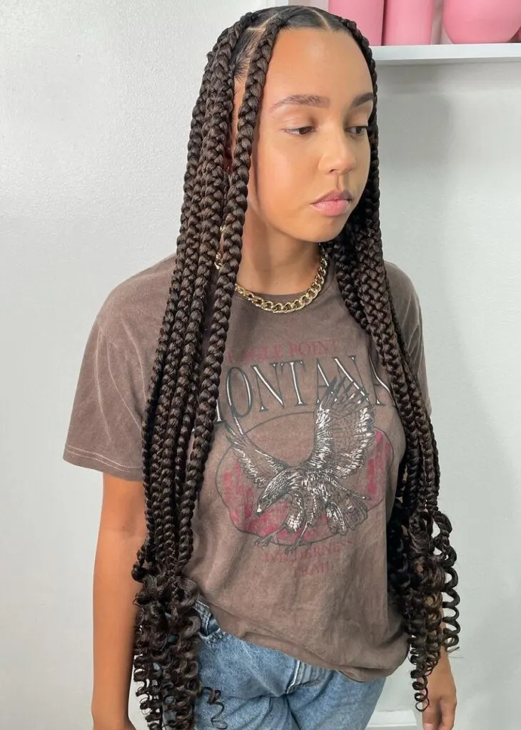 90s chunky braids