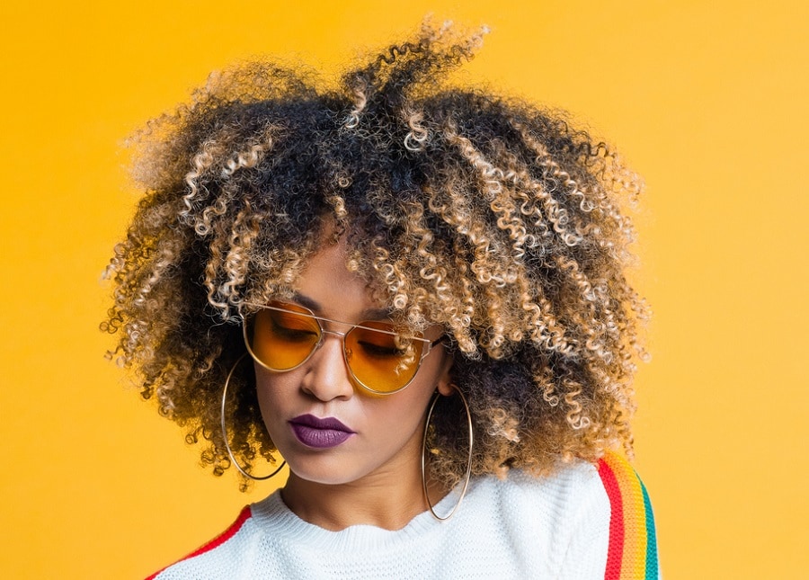 90s curly hairstyle for black hair