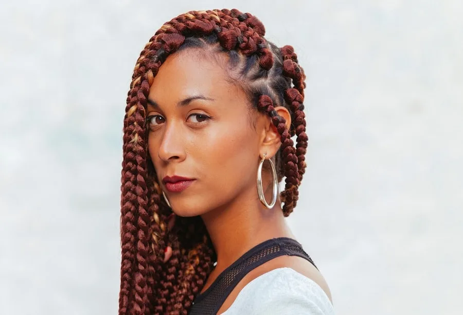 90s dookie braids hairstyle for black hair