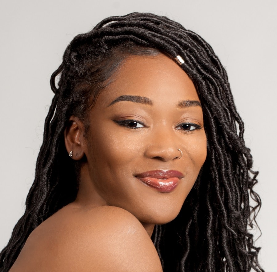 90s faux locs hairstyle for black hair