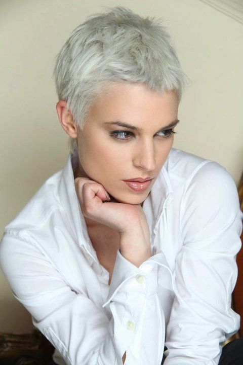 girls Short White silver hair color