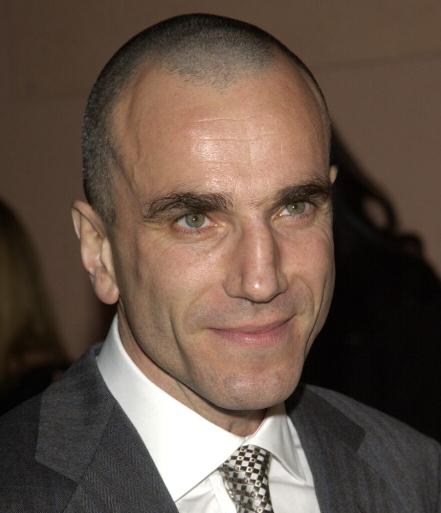 Actor Daniel Day-Lewis With Buzz Cut