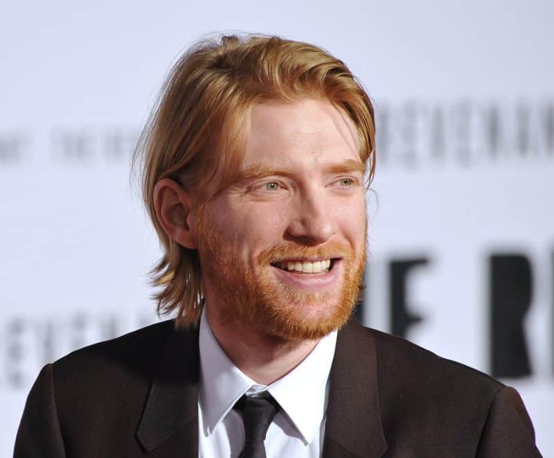 Actor Domhnall Gleeson with Red Hair