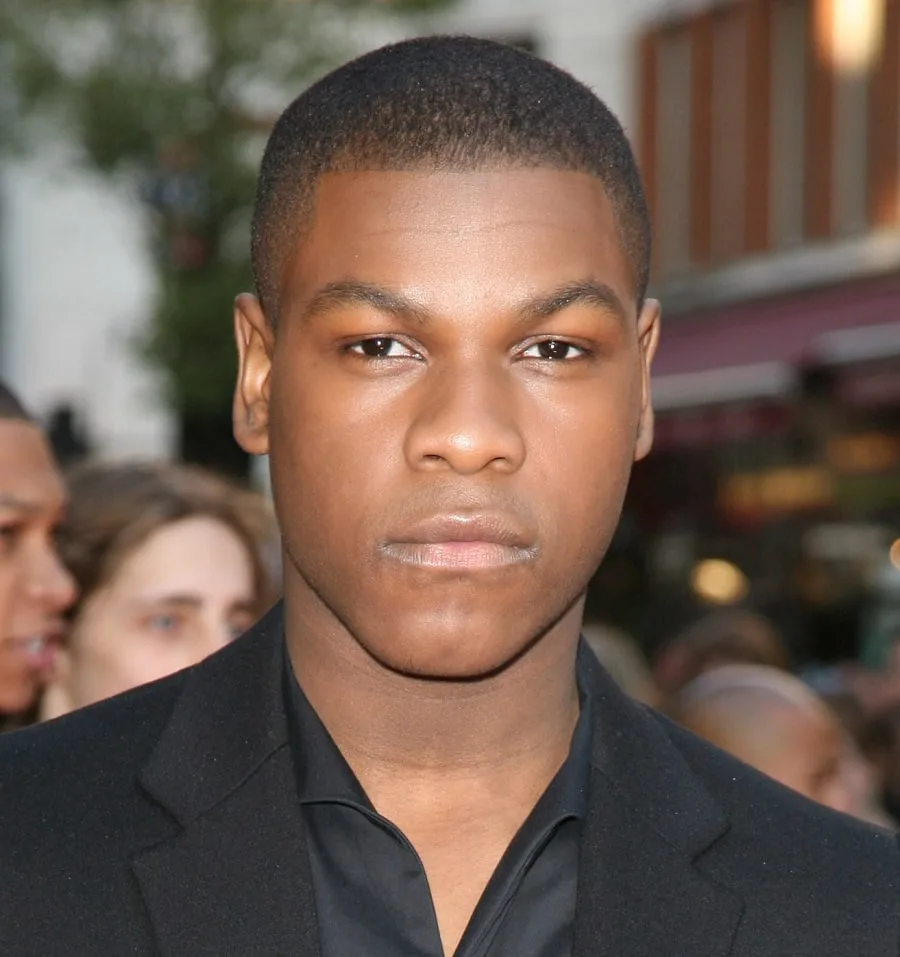 Actor John Boyega With Buzz Cut