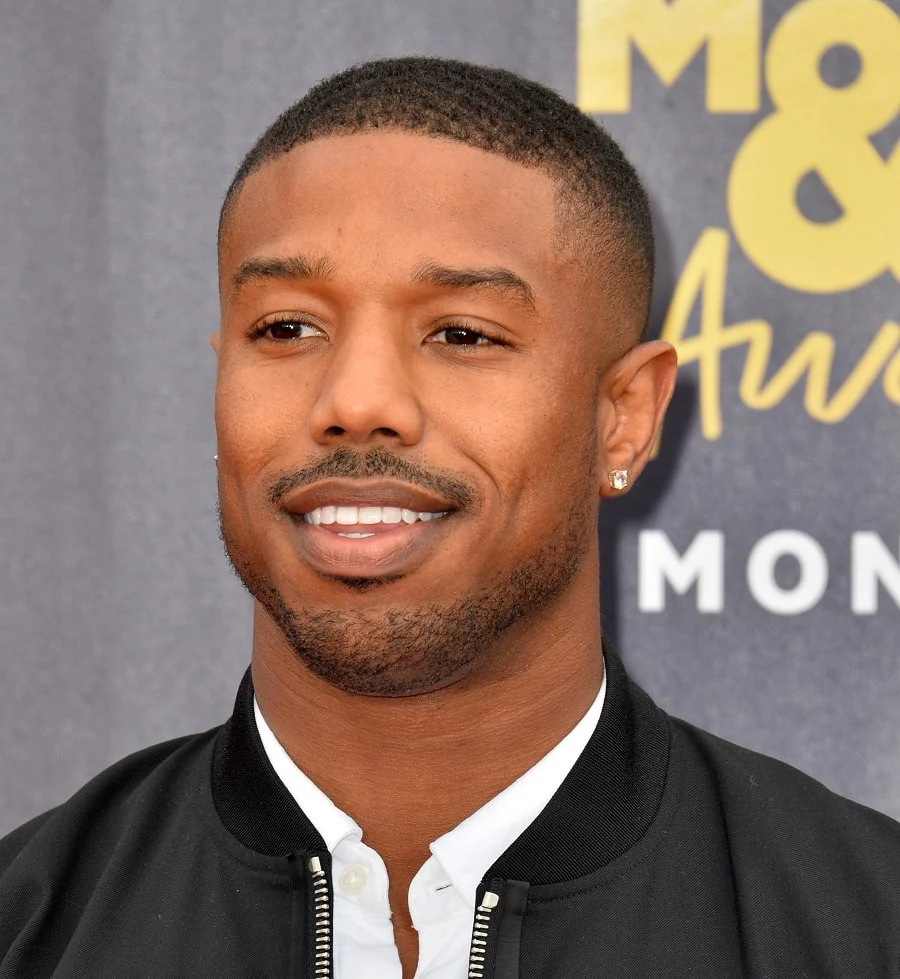 Actor Michael B. Jordan With Buzz Cut