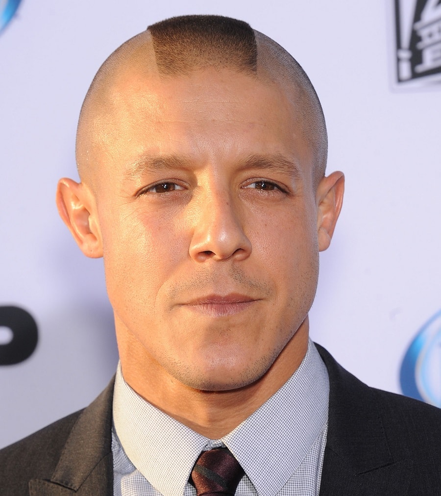 Actor Theo Rossi With Buzz Cut Mohawk