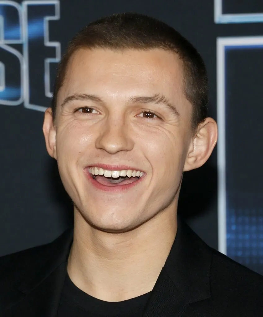 Actor Tom Holland With Buzz Cut