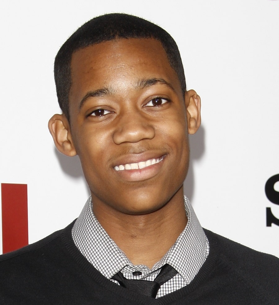 Actor Tyler J Williams With Buzz Cut