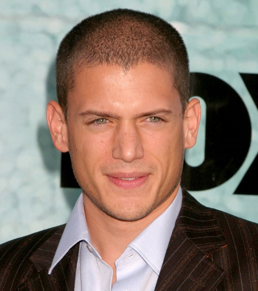 Actor Wentworth Miller With Short Buzz Cut