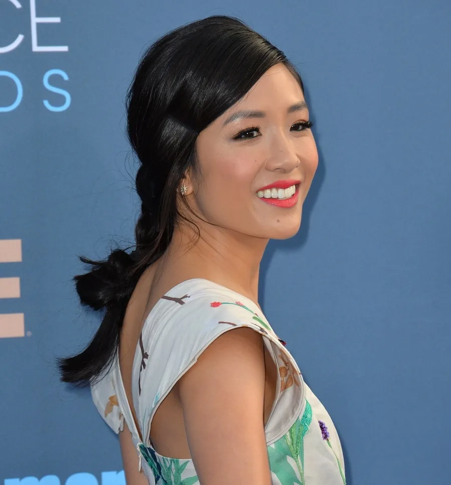 Actress Constance Wu with black hair