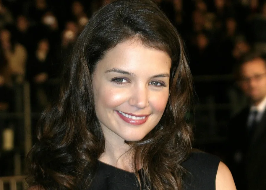 Actress Katie Holmes with Black Hair