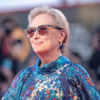Actress Meryl Streep with Grey Hair