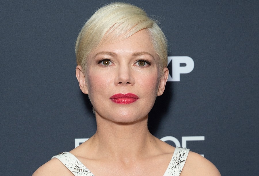 Actress Michelle Williams with Thin Hair