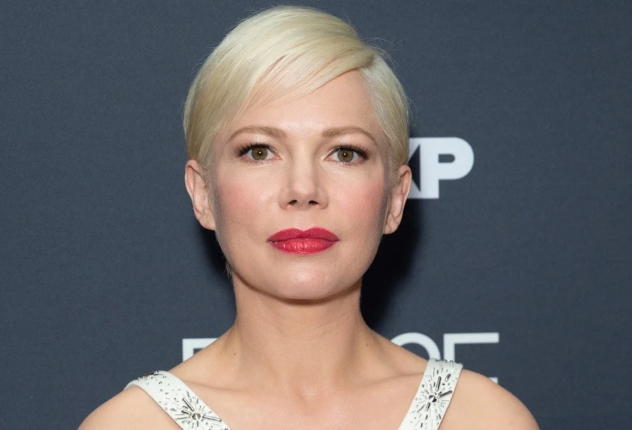 Actress Michelle Williams with Thin Hair