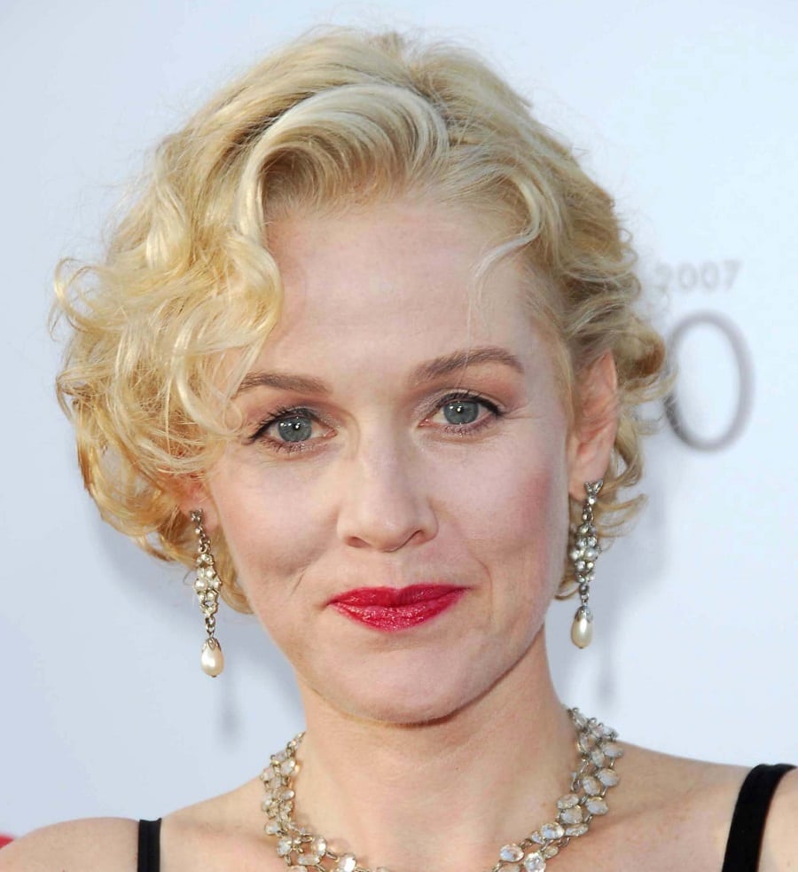Actress Penelope Ann Miller with Curly Short Hair