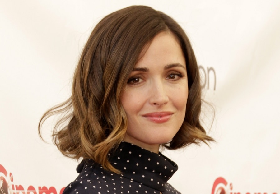 Actress Rose Byrne over 40 with Medium Brown Bob