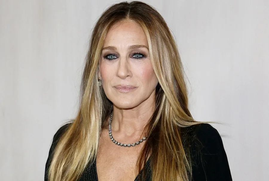 Actress Sarah Jessica Parker with Thin Hair