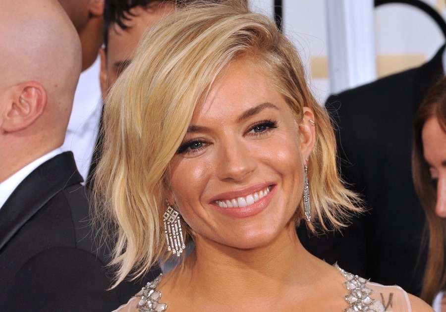 Actress Sienna Miller with Short Hair